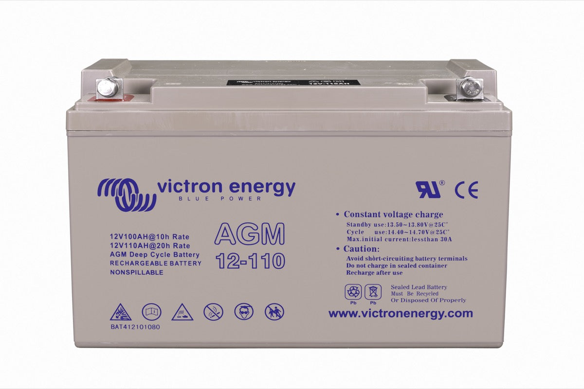 Victron Energy AGM Deep Cycle Batterie 12V 110Ah M8 Einsatz