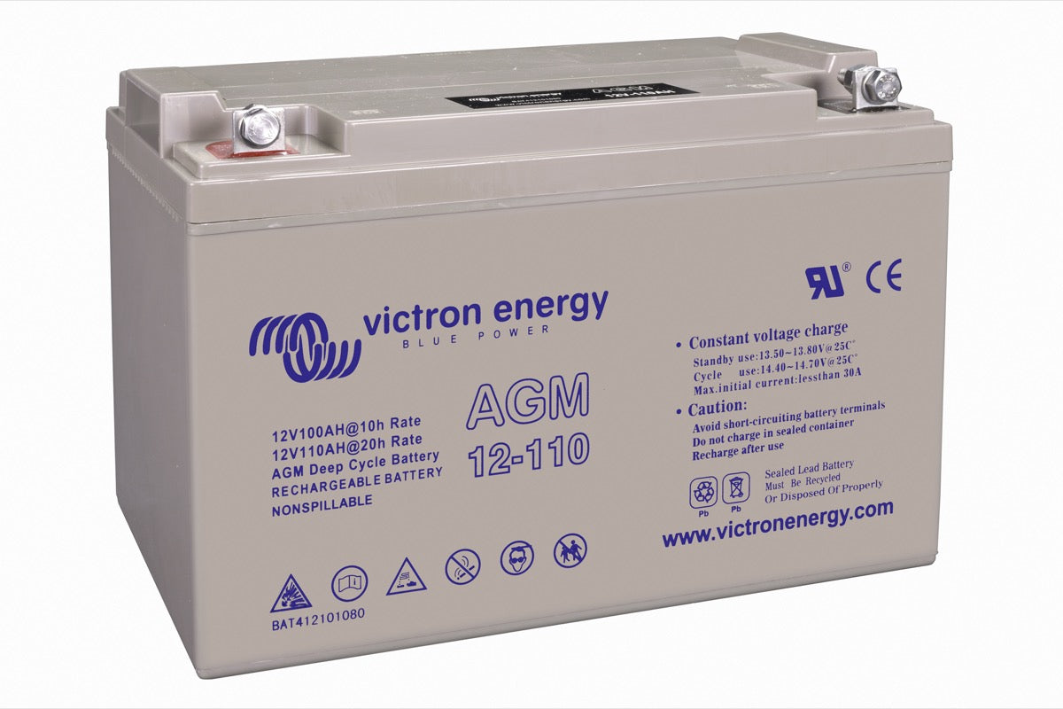 Victron Energy AGM Deep Cycle battery 12V 110Ah M8 insert