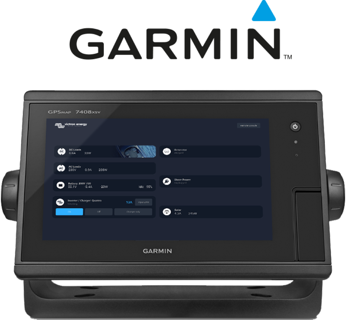 Garmin Marine MFD Control Panel with Victron Energz GX integration