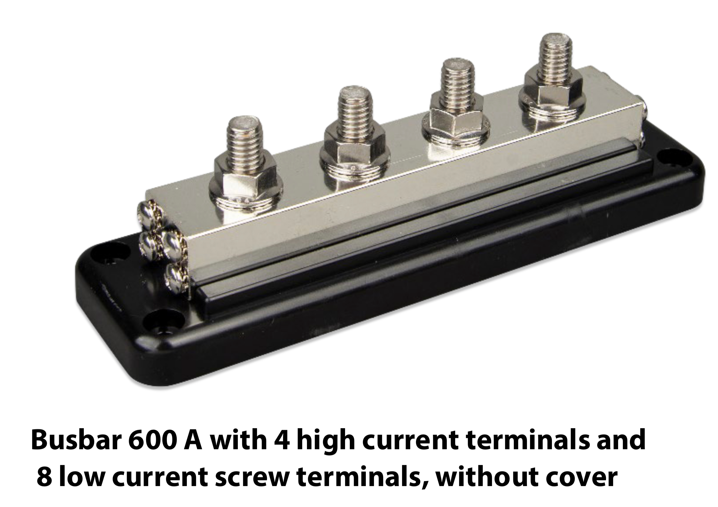 Victron Energy Busbar 70V 600A with 4 high current terminals and 8 low current Screw terminals with cover