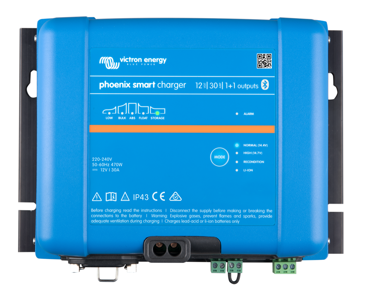 Victron Energy Battery Charger Phoenix Smart IP43 12V 30A (1+1) 230V - Charge 1 Starter and 1 Battery bank