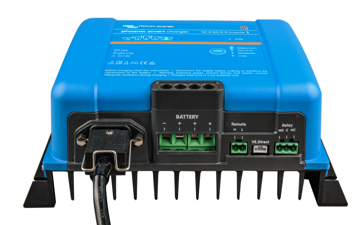 Victron Energy Battery Charger Phoenix Smart IP43 12V 30A (3) 230V - Charge 3 Battery Banks