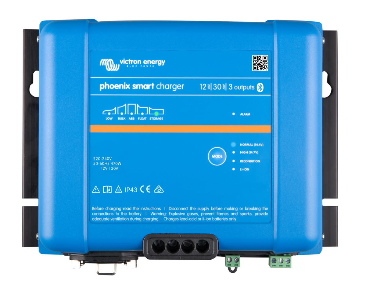 Victron Energy Battery Charger Phoenix Smart IP43 12V 30A (3) 230V - Charge 3 Battery Banks