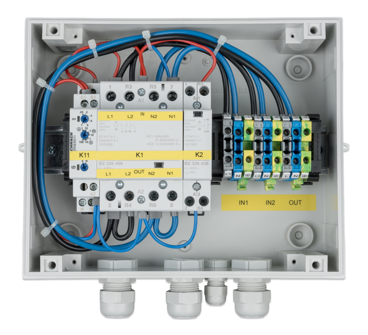 Victron Energy VE Transfer Switch 10kVA, single phase, 200-250VAC